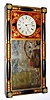 C.1975, New Hampshire Mirror Repro, 8-day weight wall timepiece.