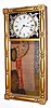 C.1895-?, New Hampshire mirror clock. 8-day weight movement, old movement recent case parts.