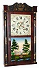 C.1835, Eli Terry, Jr, Plymouth, Conn, stenciled column and splat, 30 hour wood works, full size case.