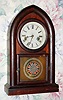 C.1878, Ansonia Clock Co., 30-hour time and gong strike beehive mantel clock.