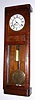 C.1910, German, 8-day 1-wt timepiece in refinished walnut veneered box style case with porcelain dial.