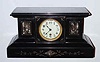 C.1895, Boston Clock Co., TANDEM WIND black marble mantel clock, serial No. 4386.