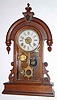 C.1885 E. NH. Welch Mfg. Co., "Parisian", 8-day time and strike walnut mantel clock.