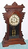 C. 1894 Ansonia Clock Co., "Carleton", 8-day time/strike walnut mantel clock.