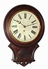 C.1875, Waterbury Clock Co., OFFICE DROP, Walnut cased round drop timepiece with 11" dial.