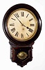 C.1904, Ansonia Clock Co., "Round Drop", 8-day wall timepiece.