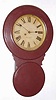 C.1892, Baird Clock Co., Plattsburgh, NY, former ad clock now with lettering removed and both doors sanded and painted brown.