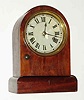 C.1886, Seth Thomas, Cottage, Round Top, one day time and strike in a mahogany case.