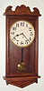 C.1920, Ansonia Clock Co, NY, "Ledger No. 1", poplar cased wall timepiece, 8-day.