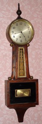 E. Ingraham and Co., NYANZA model, 8-day banjo timepiece, spring movement. C.1928. — Antique Clocks Price Guide