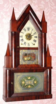 Terry and Andrews, Bristol, Conn, DOUBLE STEEPLE, time and gong strike, spring movement, 8-day. C. 1848. — Antique Clocks Price Guide