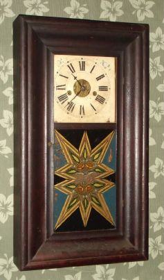 Forestville Mfg. Co., Bristol, Conn, OOG mahogany veneered shelf clock, 8-day, 2-wt. C. 1845. — Antique Clocks Price Guide