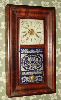 E. N. Welch Mfg. Co., OG shelf clock, time, strike and outboard alarm, 8-day, 2-wt. C. 1865. — Antique Clocks Price Guide