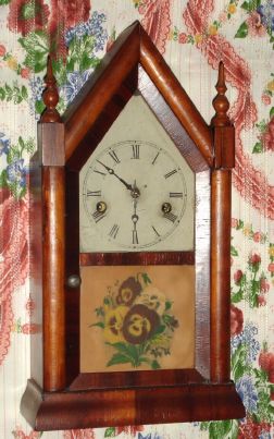 Jerome and Co., New Haven, Conn SMALL GOTHIC, or mini steeple, 1-day time and strike. C.1860. — Antique Clocks Price Guide