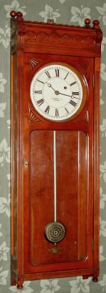 E. Howard and Co., Boston, Mass, "REGULATOR No. 58-8", in cherry, with 8-day weight driven movement. C.1900. — Antique Clocks Price Guide