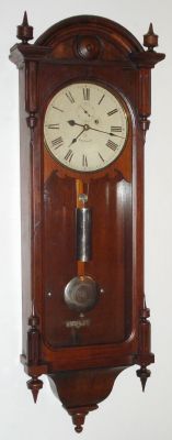 Seth Thomas Clock Co., Thomaston, Conn, REGULATOR No. 6, in walnut, with 8-day weight movement. C.1884. — Antique Clocks Price Guide