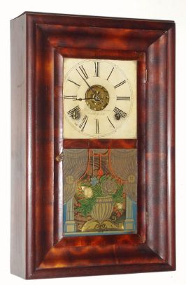 Brewster and Ingrahams, Bristol, Conn, miniature OOG, 1-day time and gong strike with alarm, spring. C.1845. — Antique Clocks Price Guide