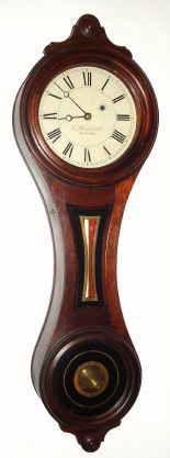 E. Howard and Co., Boston, "REGULATOR No. 10", figure 8 wall clock in black walnut, 8-day timepiece, weight driven. C.1880. — Antique Clocks Price Guide