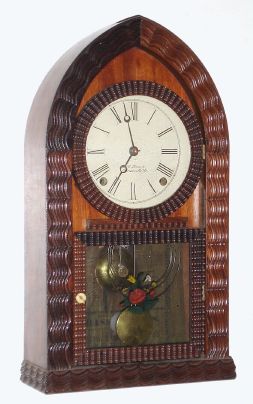 J. C. Brown (Forestville Manufacturing Co.), Ripple Molded round Gothic or Beehive, 8-day time and strike, spring. C.1845 — Antique Clocks Price Guide