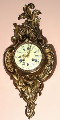 French, ormolu cartel clock, 8-day time and bell strike, Louis XVI style, C.1860, no signature on case or mvt. — Antique Clocks Price Guide