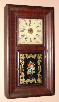 Jerome and Co., (New Haven Clock Co.), 8-day time and gong strike OOG shelf clock. Circa 1865. — Antique Clocks Price Guide