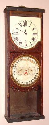 Welch, Spring and Co., "Damrosch" 8-day, Gale perpetual calendar movement and Welch time movt, + partial case to this model calendar clock. (For Parts) Circa 1885 — Antique Clocks Price Guide