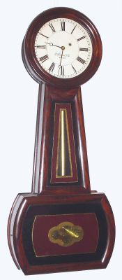 E. Howard and Co., Boston, "No. 2 Banjo", 8-day weight driven timepiece, in a grained cherry case, second to the largest size, C.1890, — Antique Clocks Price Guide