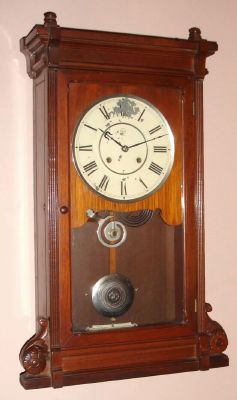 Seth Thomas Clock Co., "LINCOLN", 8-day time/strike shelf clock in walnut, C.1890 — Antique Clocks Price Guide