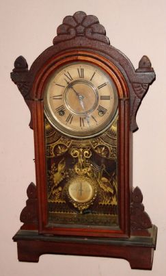 F. Kroeber Clock Co., "NEWTON", 8-day time and gong strike mantel clock. Circa 1883 — Antique Clocks Price Guide