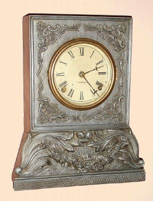 Chauncey Jerome, New Haven, Cast front shelf clock, 8-day time and gong strike, C.1850 — Antique Clocks Price Guide