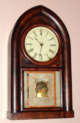 Crosby and Vosburgh, 122 Liberty St, New York, rounded gothic or Beehive shelf clock, 8-day, gong striking, C.1856 — Antique Clocks Price Guide