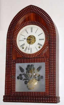 E. N. Welch, (Late J. C. Brown Forrestville, Conn), full ripple beehive, time, strike and alarm, 8-day, spring, C.1860 — Antique Clocks Price Guide