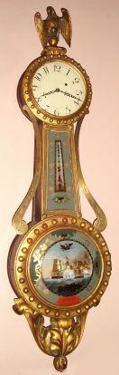 An unsigned girandole wall clock, 8-day weight driven, with restorations, C.1900 /? — Antique Clocks Price Guide
