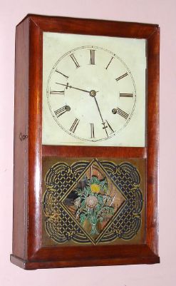 Smith and Goodrich, Bristol, Conn, miniature box fusee shelf clock, 1-day, C.1850 — Antique Clocks Price Guide