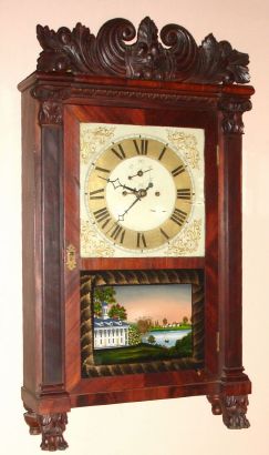 S. Clark for Hill, Wells and Co., Straitsville, Conn, (labeled so) produced by Clark in Salem Bridge for this re-seller, with restorations, C.1835 — Antique Clocks Price Guide