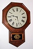 Atkins Clock Co., Bristol, Conn, short drop octagon school clock, 8-day, time. C.1870.
