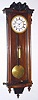 Austrian, Viennese timepiece, 8-day, 1-wt, in a late Biedermeier case, 2-piece dial and cast bezel. C. 1860.