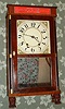 Silas Hoadley, Plymouth, Conn, 1/4 col and splat shelf clock, 30-hour wooden movement, 2-wt. C.1830.