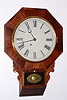 Ansonia Brass Co., Ansonia, Conn., chisel bottom, drop octagon school clock, 8-day, time only, spring. C.1865.