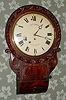 English, Round drop dial, single fusee timepiece, in a mahogany case, wall hanging. C.1880.