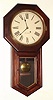 Seth Thomas Clock Co., "GLOBE", long drop octagon school clock, 8-day time, spring movement. C.1915.