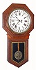 E. Ingraham and Co., "HARTFORD", oak cased, long drop octagon calendar timepiece, 8-day, spring. C.1907.