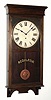 E. Ingraham and Co, mahogany finished poplar cased store timepiece, 8-day, spring. This is a depression era Western Union model, similar to Sessions Regulator 2 and 4. C.1935.