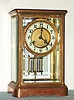 French, Japy Freres, brass cased crystal regulator, for Bailey, Banks and Biddle, Philada, 8-day time and gong strike. C.1900.