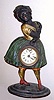 Bradley and Hubbard /?, unsigned but good original TOPSEY, blinking eye clock, with 30-hour balance lever movement, a wire running from the lever to the eyes to provide animation. C.1860.
