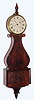 Skinner and Seward, Boston, Mass, mahogany lyre banjo with 8-day weight movement. C.1832.