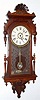 F. Kroeber Clock Co., New York, "REGULATOR No. 33" in walnut, and with pattern glass tablet, 8-day time and strike, spring. C.1880.