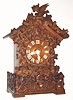 German, J. B. Beha, Eisenbach, MODEL 512 shelf cuckoo in walnut, with wooden plated 8-day double fusee movement. C.1880.