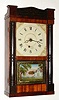 Mixed lot, a mini case by Treat (Sherman) and Bishop (Daniel) for George Mitchell, originally for wooden movement, weight driven, and now with a spring movement. C.1832.