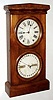Seth Thomas Clock Co., PARLOR CALENDAR No. 3, walnut veneered double dial perpetual calendar clock, 8-day time and strike. C.1879.